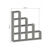 Стелаж на 10 комірок GT-40  Колір Антрацит